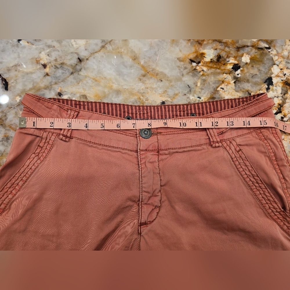 Anthropologie Hei Hei Cropped Wide Leg Pants Salmon Size 27 - Picture 7 of 7